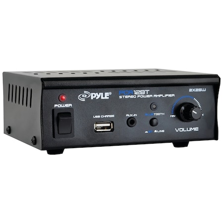 Pyle Mini Blue Series 25W x 2 Bluetooth Stereo Power Amp PCA12BT